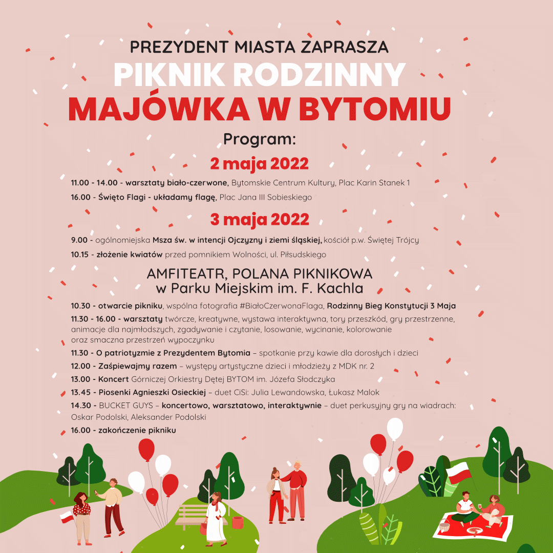 Plakt informujący o zaplanowanych wydarzeniach