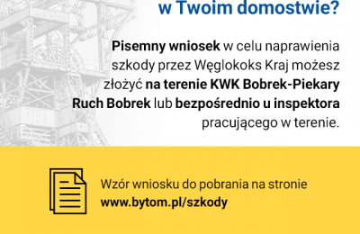Szkody górnicze - wnioski o dokonanie napraw
