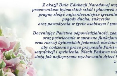 Życzenia z okazji Dnia Edukacji Narodowej