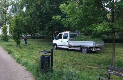Ekipy koszące w parkach i na poboczach dróg