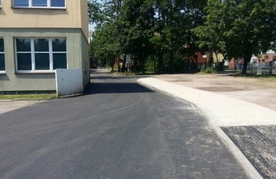 Wyremontowana droga w rejonie hali sportowej przy