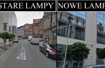 Nowe miejskie lampy na ulicy Dzieci Lwowskich