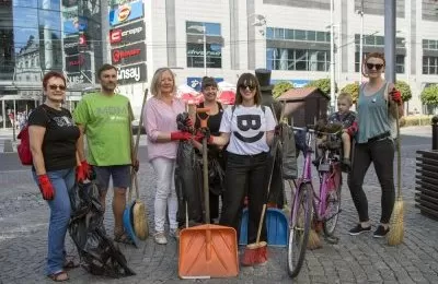 Posprzątali plac Kościuszki