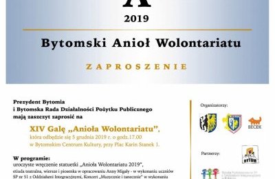 Bytomski Anioł Wolontariatu 2019 - Gala 5 grudnia