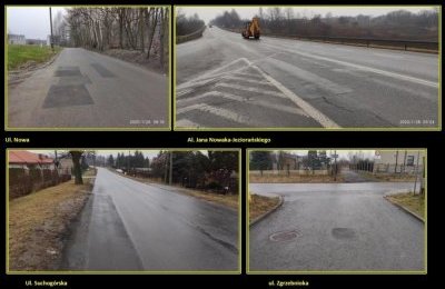 Uzupełnienia ubytków i remonty na drogach