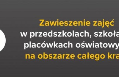 Wszystkie placówki oświatowe zamknięte do 25 ma