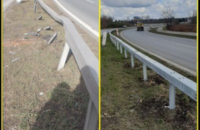 Naprawa barier na al. Jana Pawła II i nowe oznako