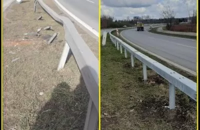 Naprawa barier na al. Jana Pawła II i nowe oznako