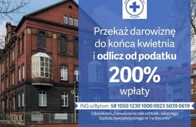 Pomóż bytomskiemu szpitalowi. Rozlicz darowiznę