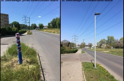Trwa naprawa uszkodzonych latarń w mieście