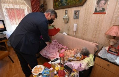 Prezydent z wizytą u Anieli Szybińskiej - uczest