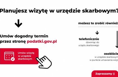 Zasady rezerwacji wizyt w Urzędzie Skarbowym w By