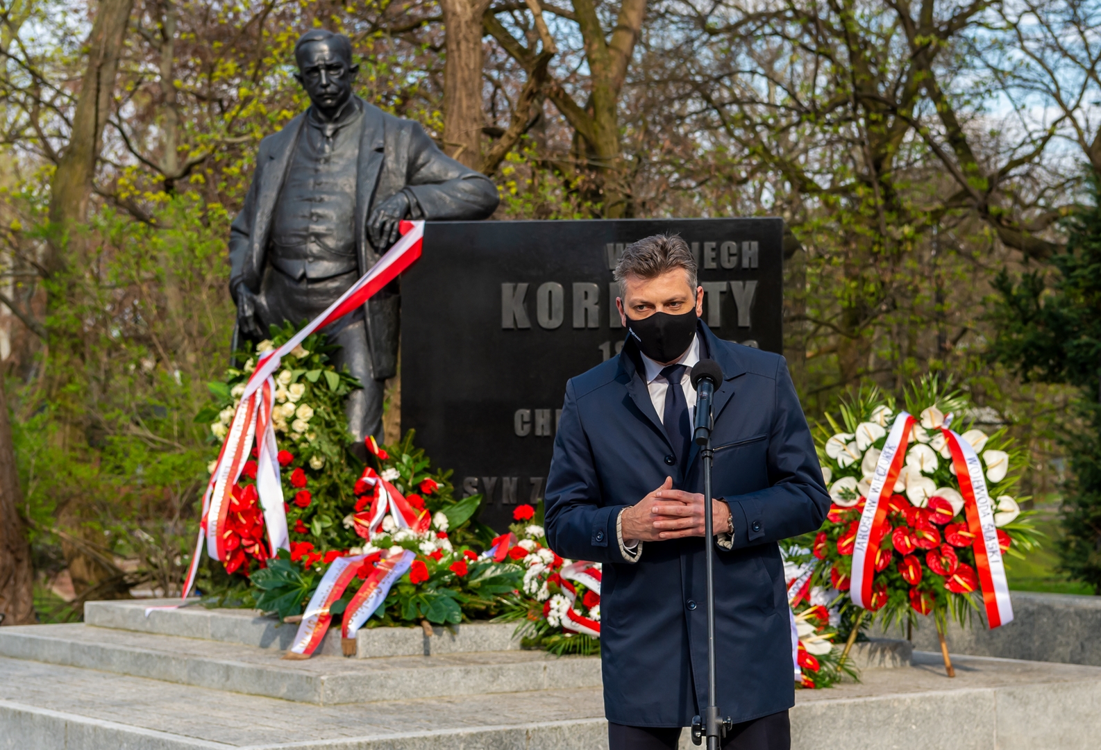 Prezydent Bytomia Mariusz Wołosz przypomniał rolę Wojciecha Korfantego w walce o polski Śląsk
