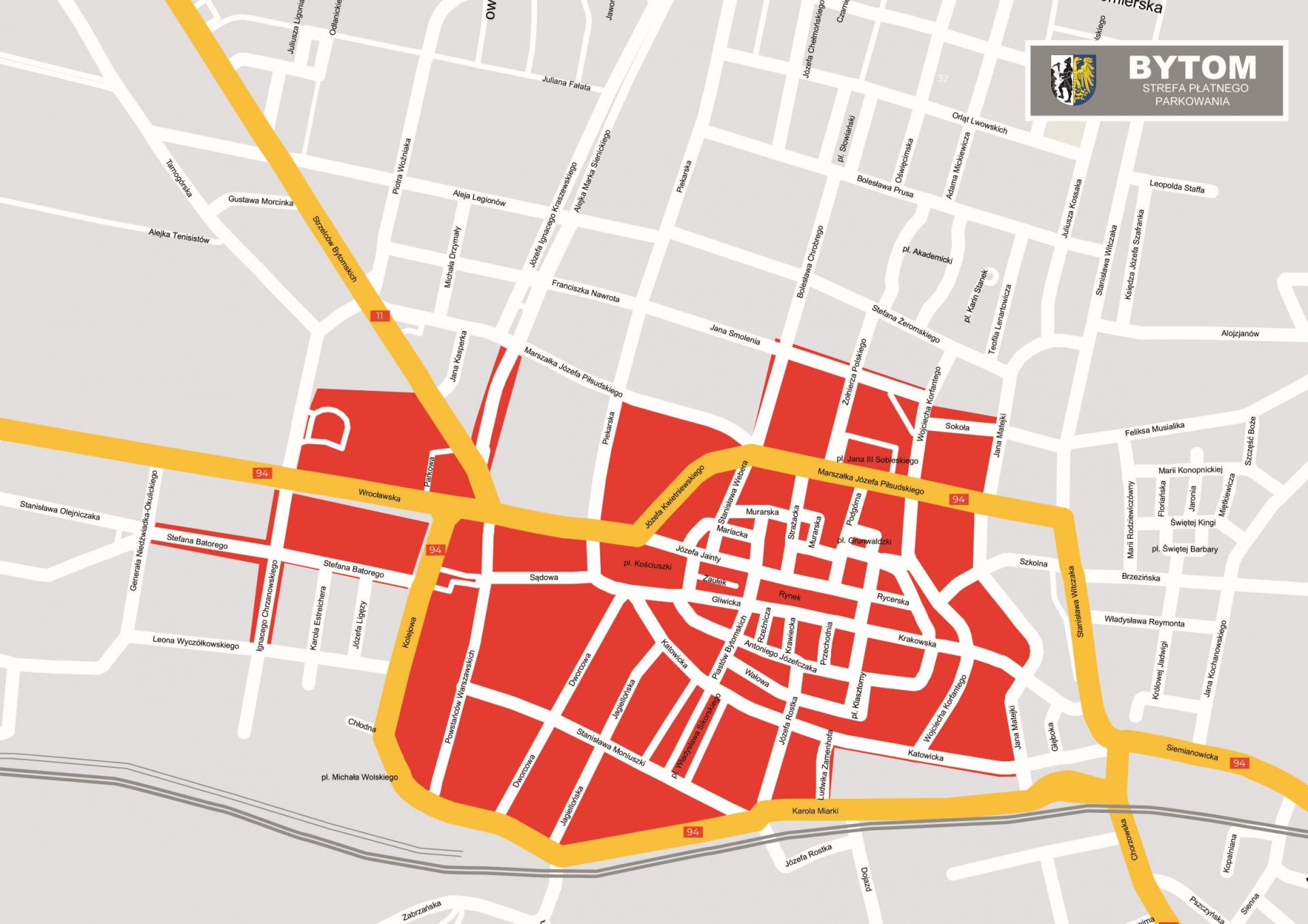 Mapa Strefy Płatnego Parkowania