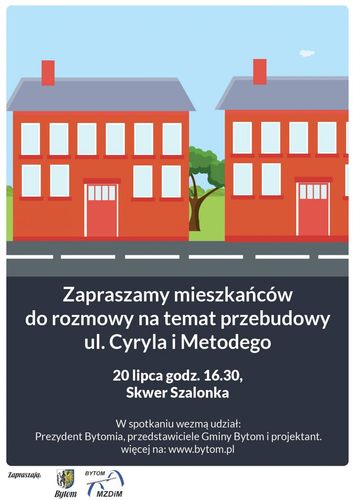 Plakat informacyjny dotyczący konsultacji społecznych 
