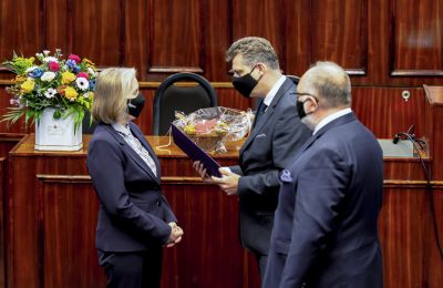 Uroczyste pożegnanie naczelnik Wydziału Kultury