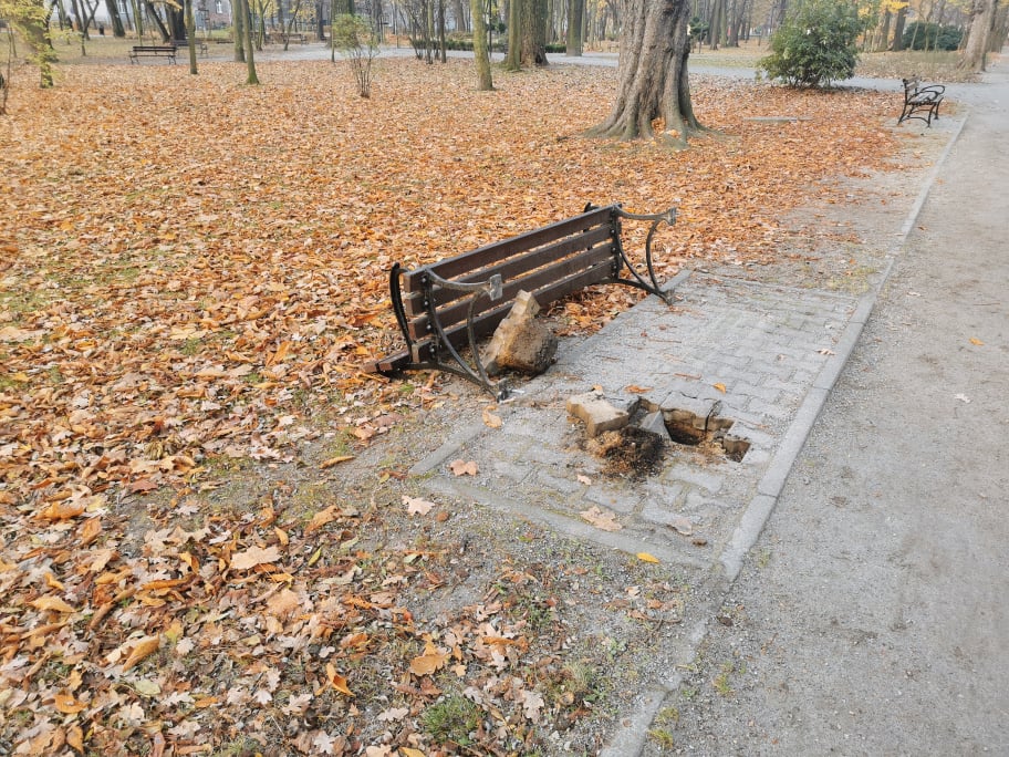 Dewastacja w Parku Kachla