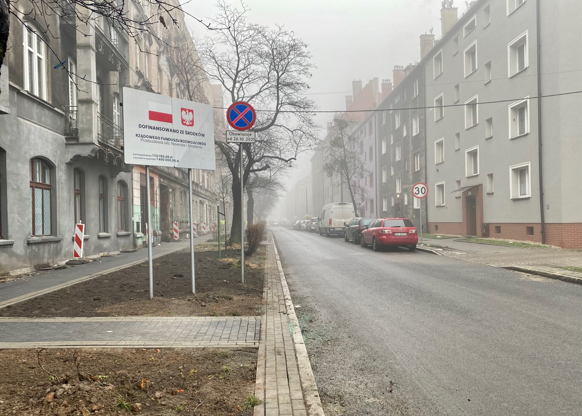 Trwa przebudowa ulicy Nawrota. Na ulicy Smolenia drogowcy rozpoczną prace w 2022 roku