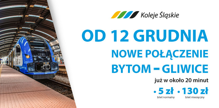 12 grudnia wraca połączenie kolejowe Bytomia z Gliwicami