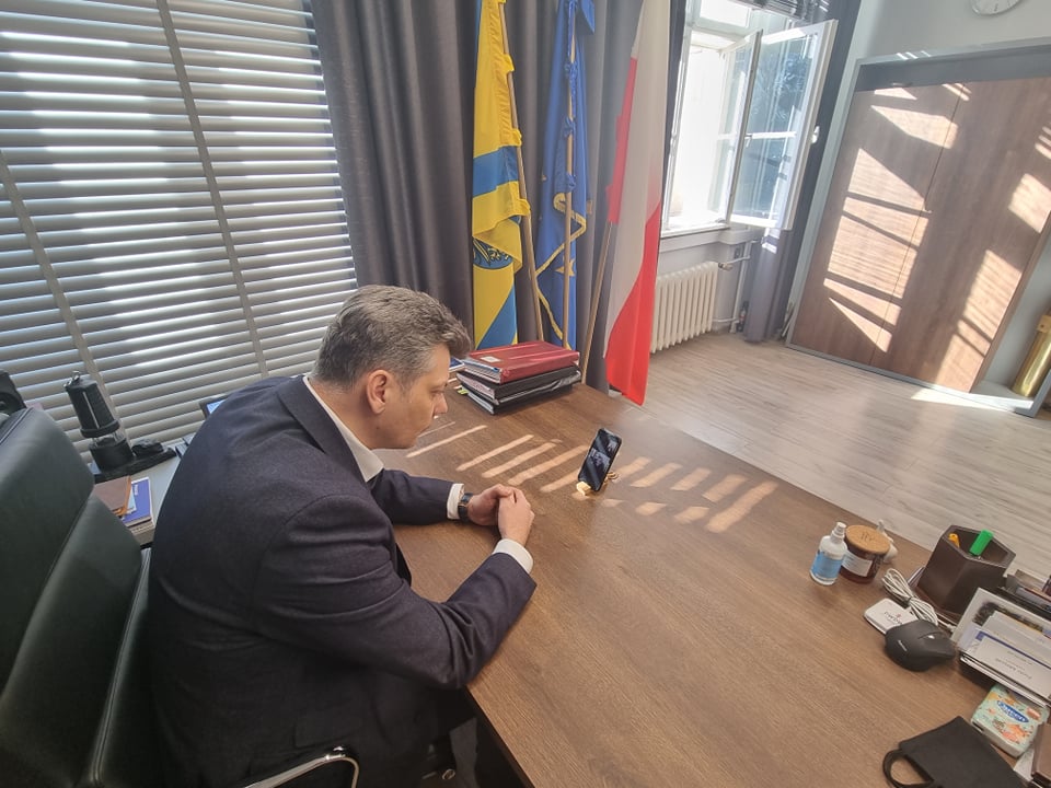 Prezydent po rozmowie z merem Żytomierza