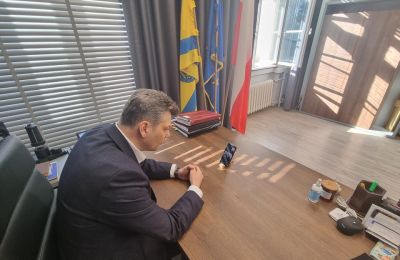 Prezydent po rozmowie z merem Żytomierza