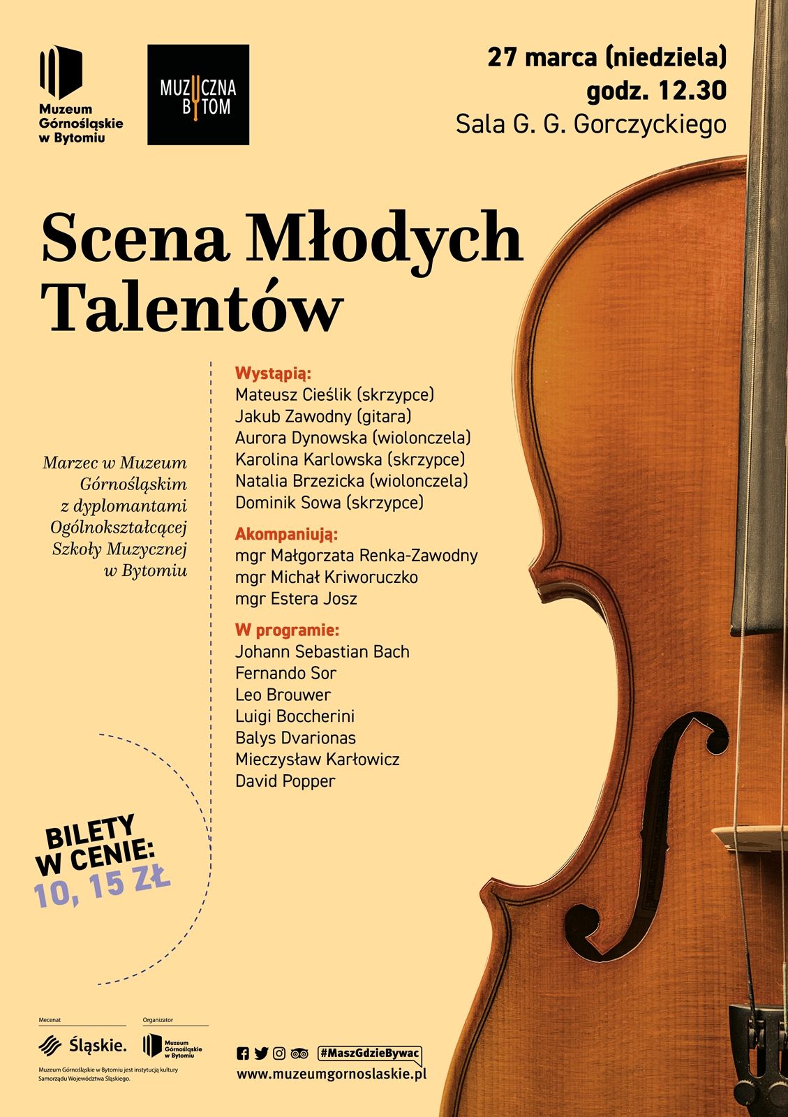 Scena Młodych Talentów. Koncert Dyplomantów w Muzeum Górnośląskim w Bytomiu