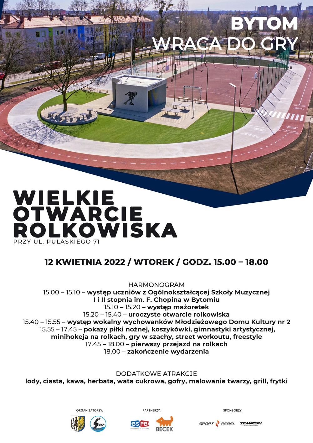 Otwieramy rolkowisko w Bytomiu. 12 kwietnia zapraszamy na dzień otwarty