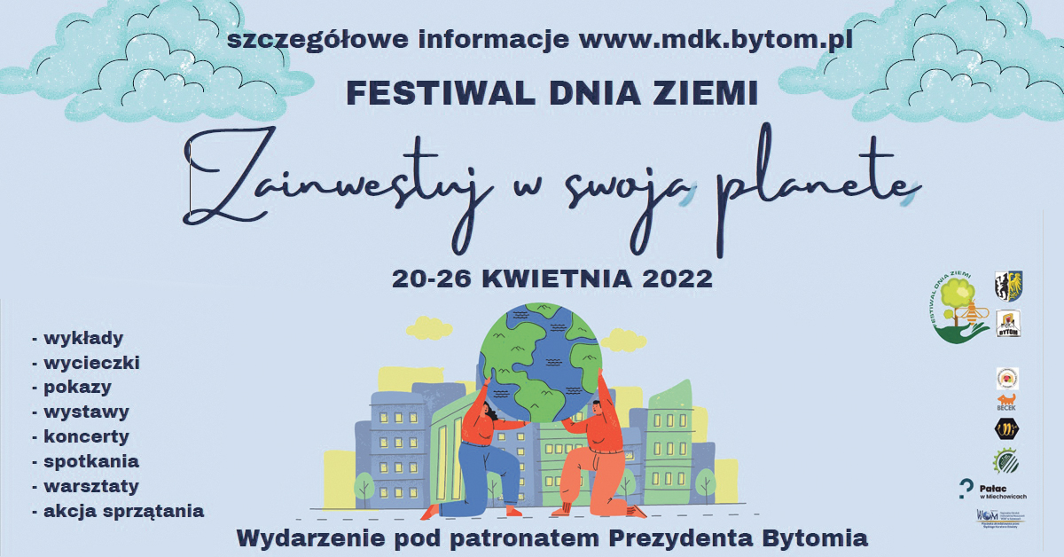 Plakta informacyjny dotyczący Festiwalu Dnia Ziemi