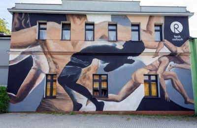Roztańczony mural powstał w Rozbarku