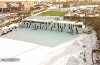 Trwa budowa obiektu piłkarskiego Polonii Bytom. W