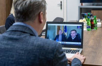 Prezydent po rozmowie z merami Żytomierza i Droho