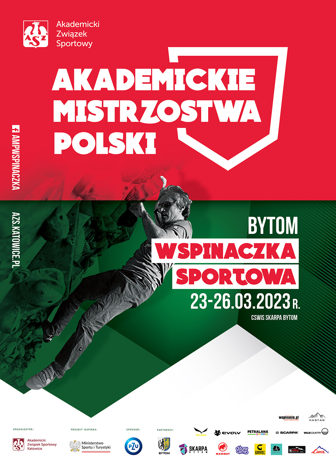 Od 24 do 26 marca najlepsi zawodnicy i zawodniczki w Skarpie Bytom w Rozbarku będą rywalizować w Akademickim Mistrzostwach Polski we Wspinaczce Sportowej