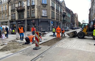 W rejonie torowiska tramwajowego na ul. Dworcowej