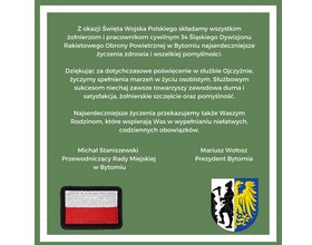 Życzenia z okazji Święta Wojska Polskiego