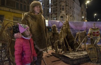 Obozowisko mieszkańców Laponii na bytomskim Rynk