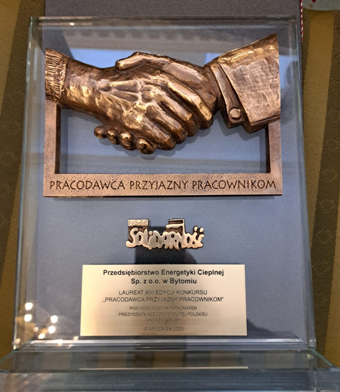 Statuetka Przedsiębiorcy Przyjaznego Pracodawcy