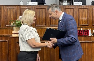 Prezydent podziękował głównej księgowej urzę