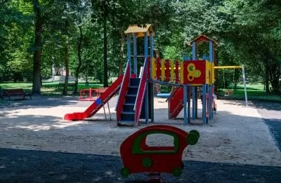 Plac zabaw w Parku Łagiewnickim po remoncie