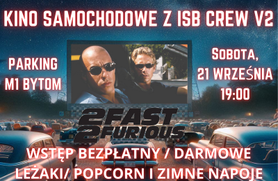 Samochodowe kino pod chmurką z ISB CREW