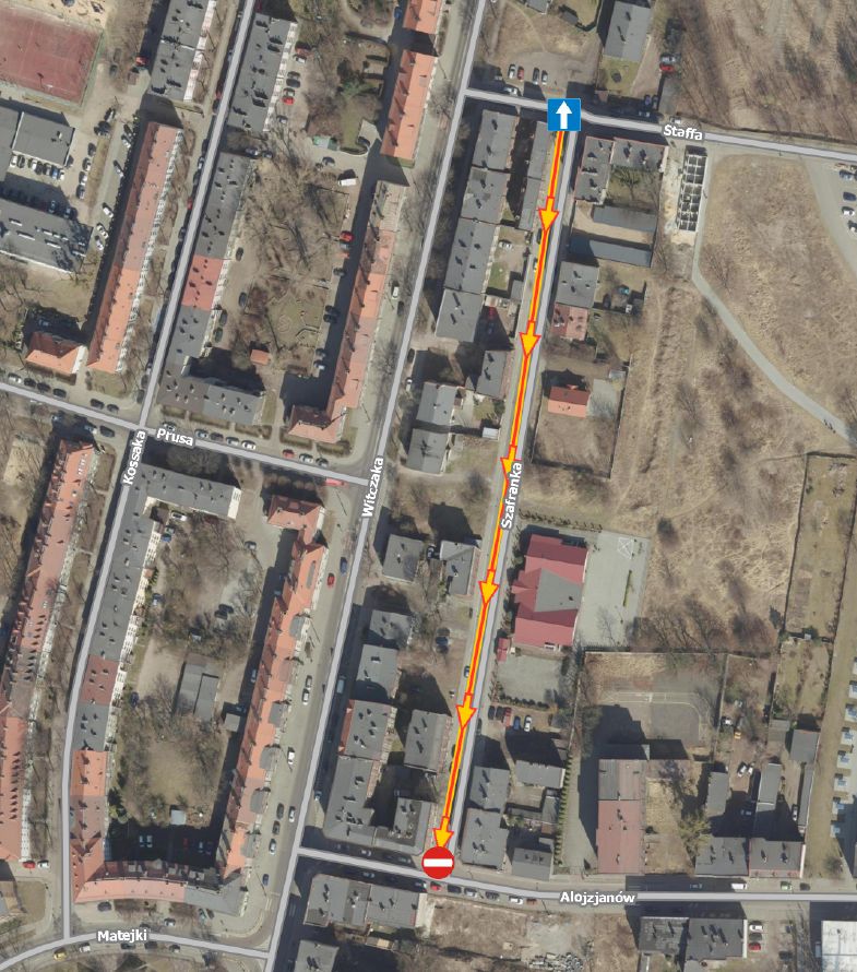 Zmiana organizacji ruchu na ul. Staffa