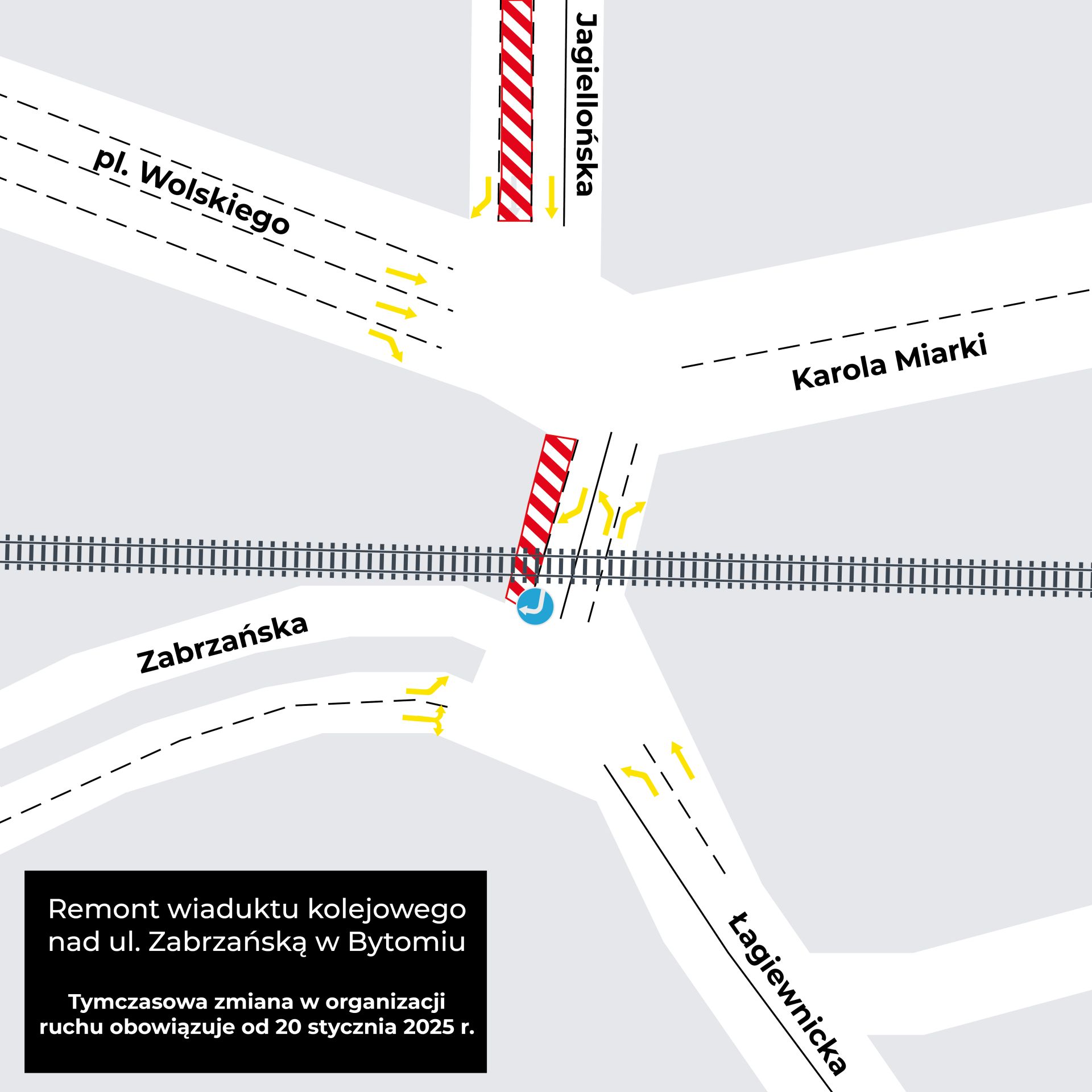 Ruszają kolejne prace przy wiadukcie nad ul. Zabrzańską