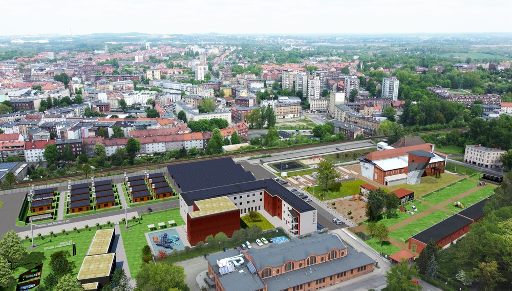 Wizualizacja obiektów na terenach po byłej KWK Rozbark