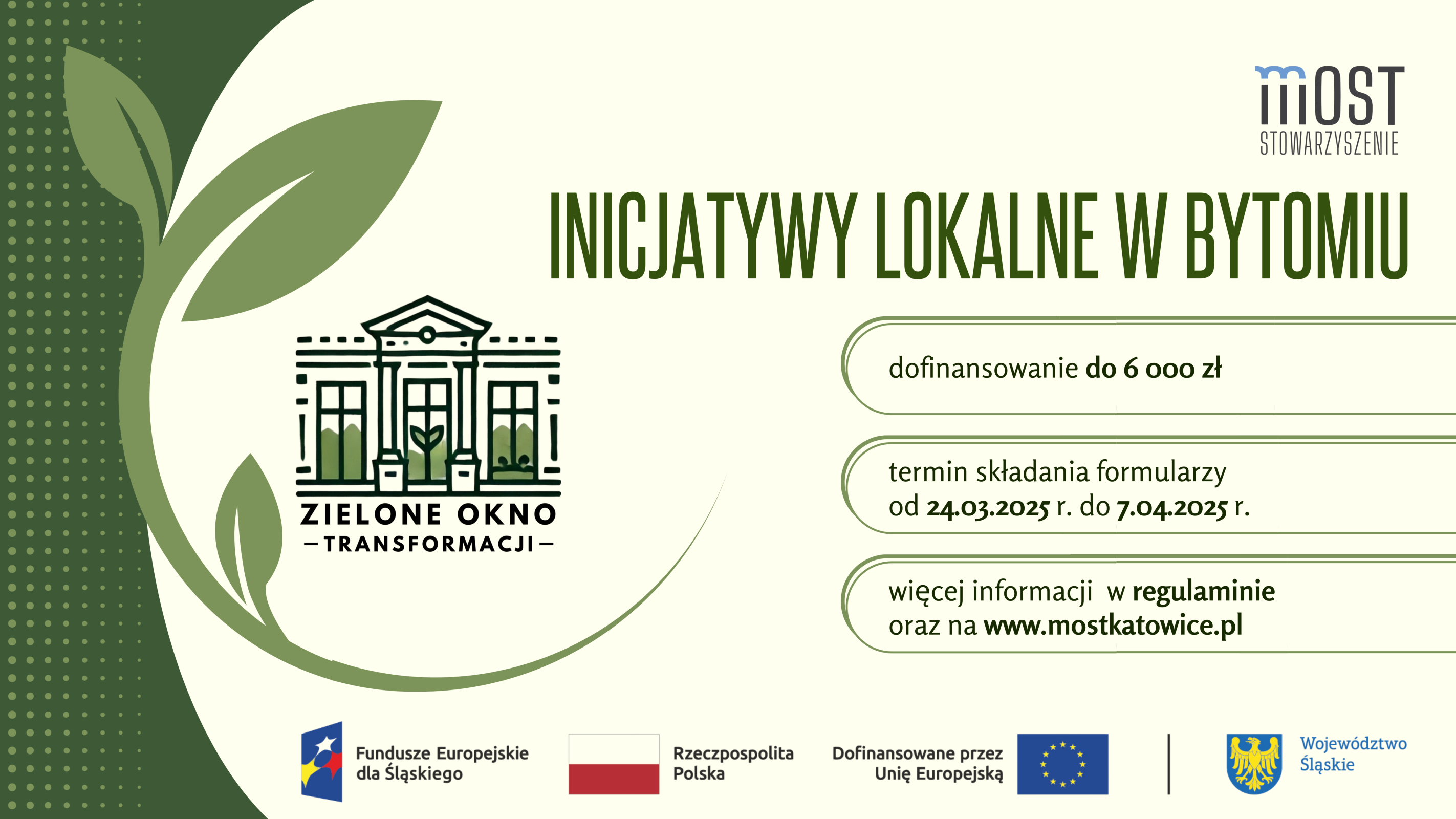 Plakat informacyjny dotyczący naboru projektów lokalnych