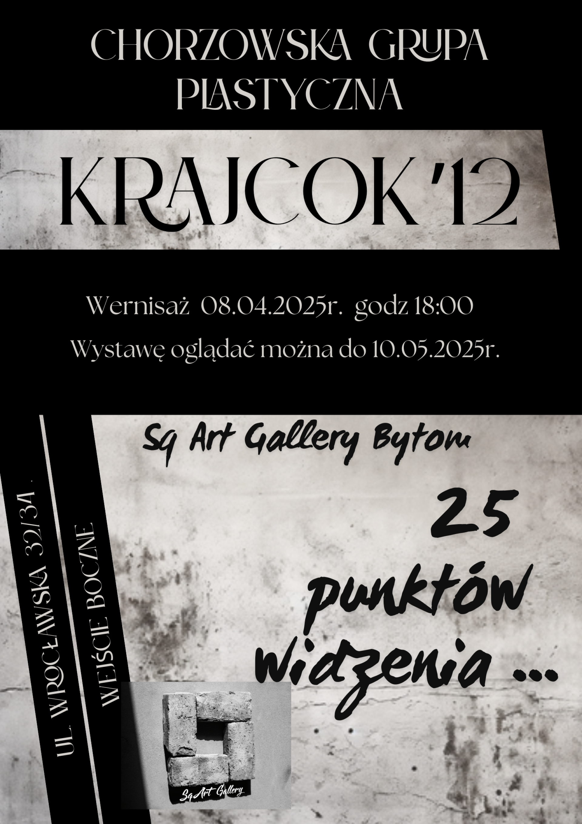 Plakat informacyjny dotyczacy wernisażu wystawy