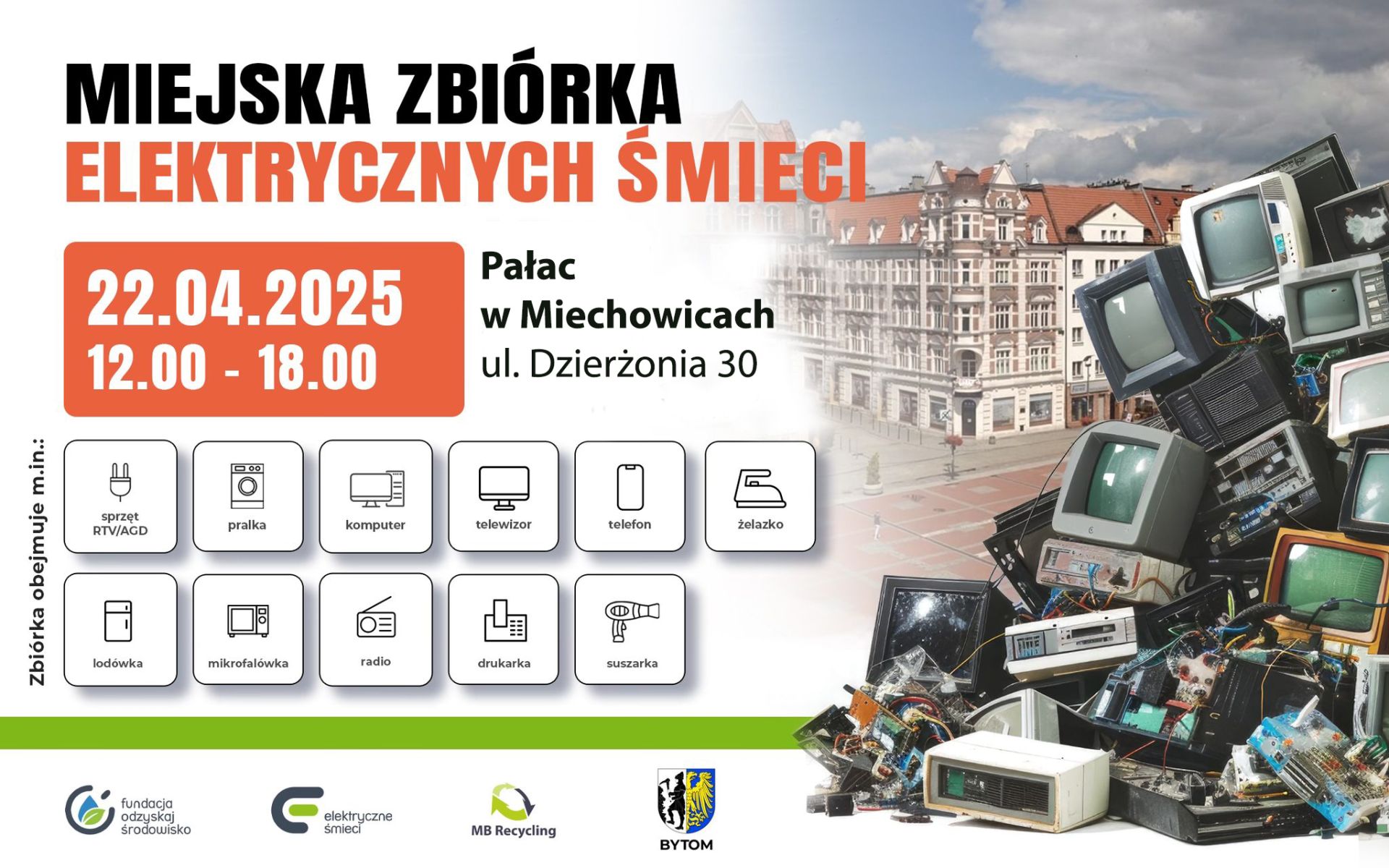 Grafika informacyjna dotycząca zbiórki elektrośmieci
