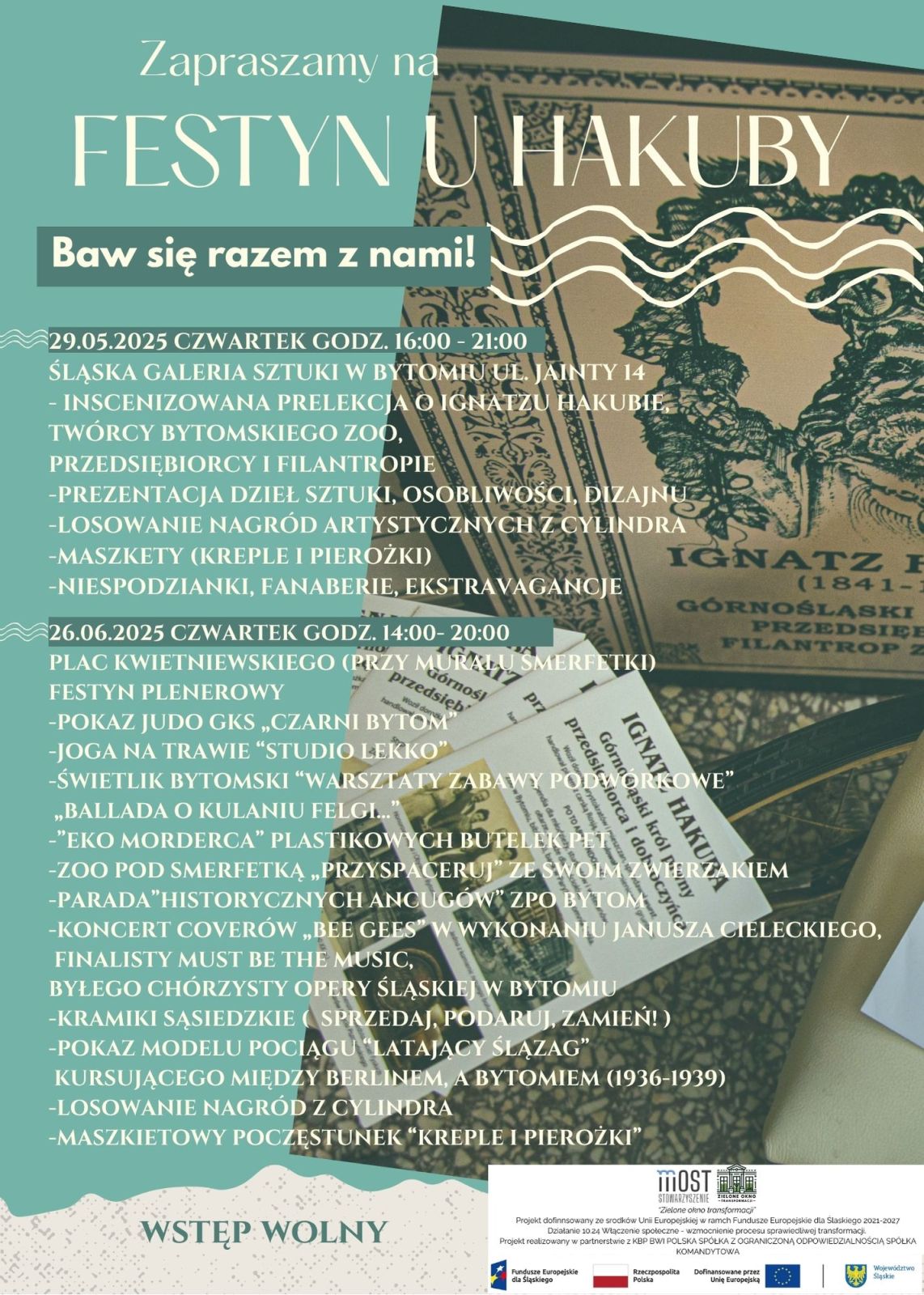 Plakat z informacją o Festynie u Hakuby