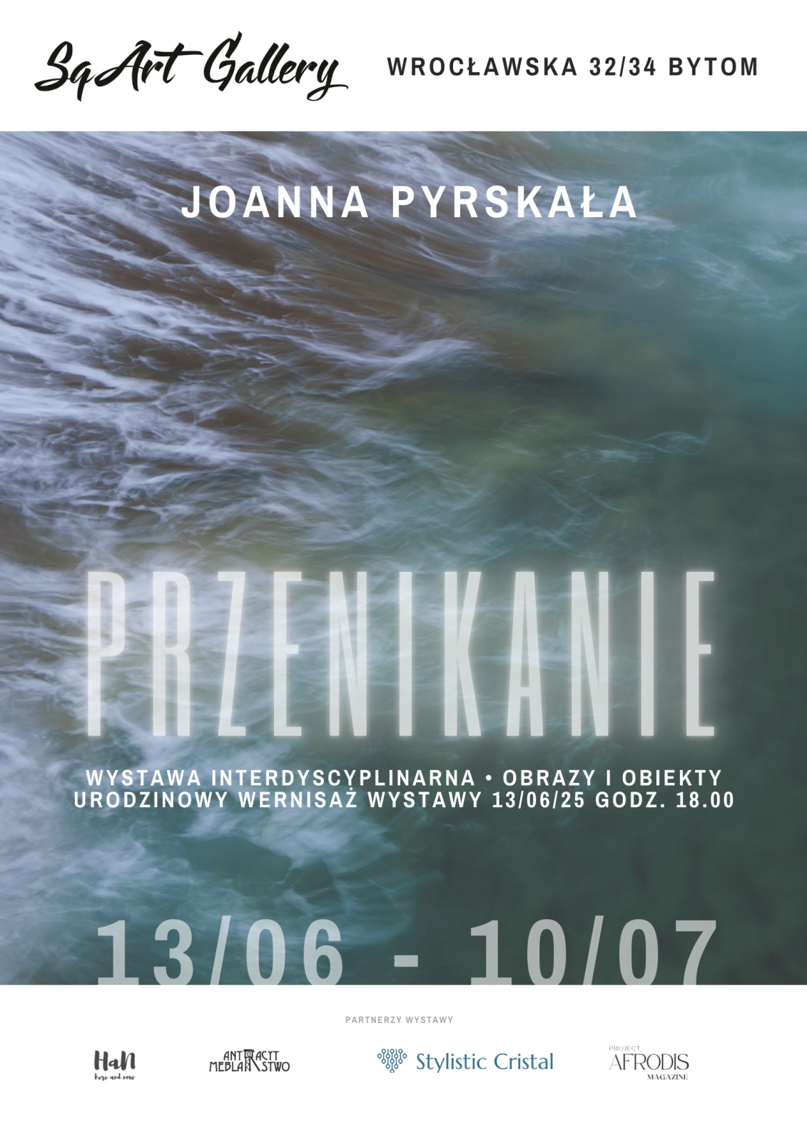 Plakat informacyjny dotyczący wernisażu