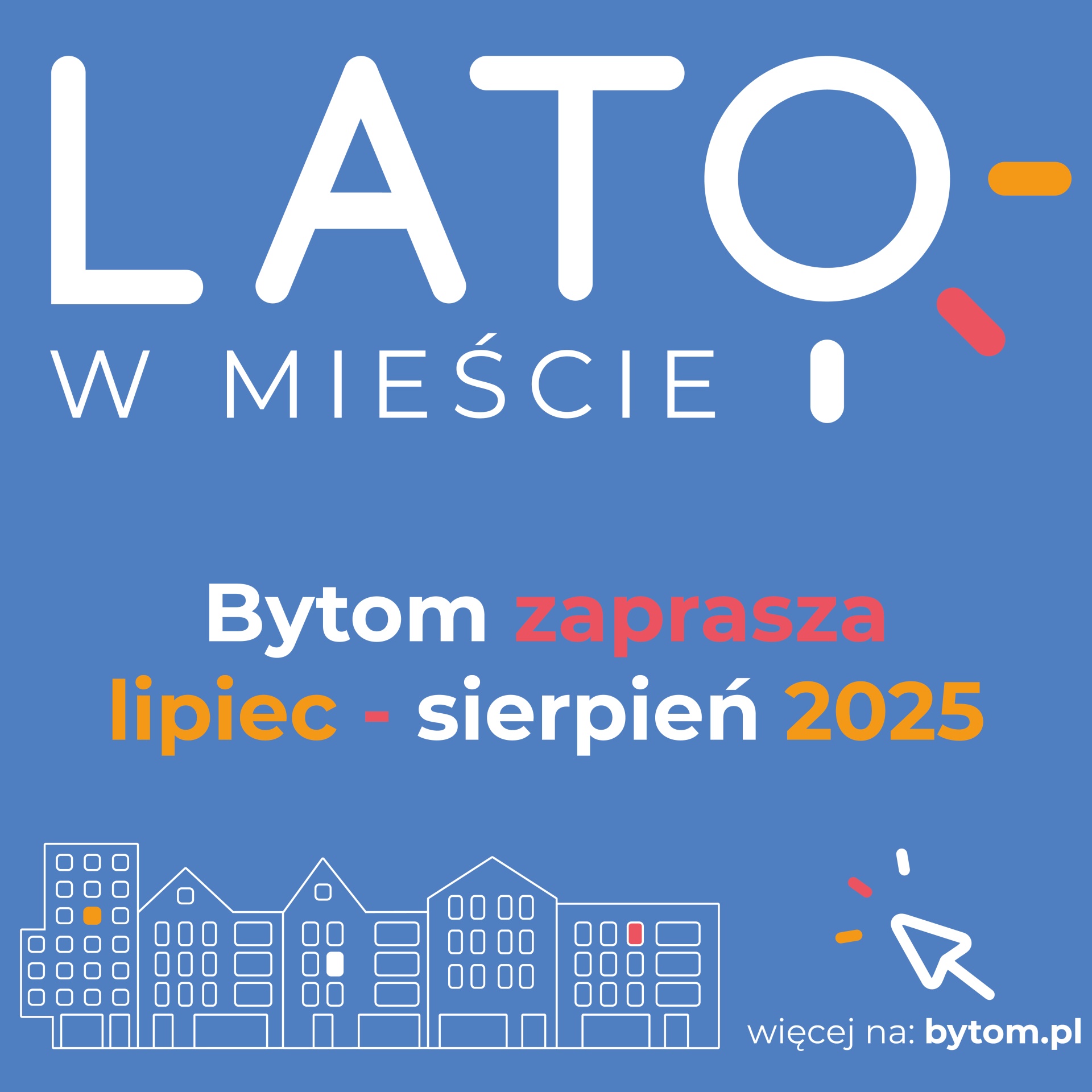 Plakat informacyjny dotyczący akcji Lato w mieście