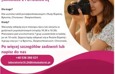 Bezpłatne warsztaty - „Wakacje z fotografią”
