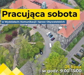 Pracująca sobota w wydziałach: Komunikacji oraz 